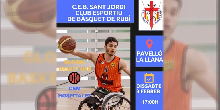 El CEB Sant Jordi porta el bàsquet en cadira de rodes a La Llana