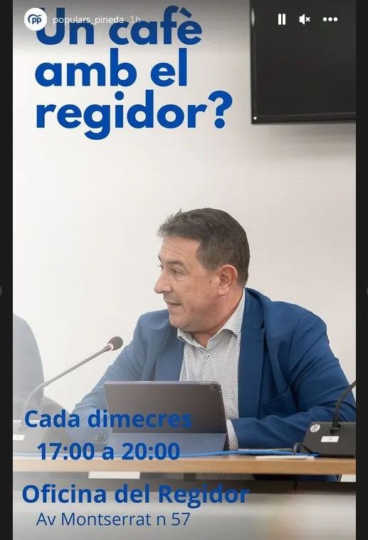 El regidor de Seguretat i Mobilitat Diego Sánchez obre un espai per fer-li consultes o suggeriments