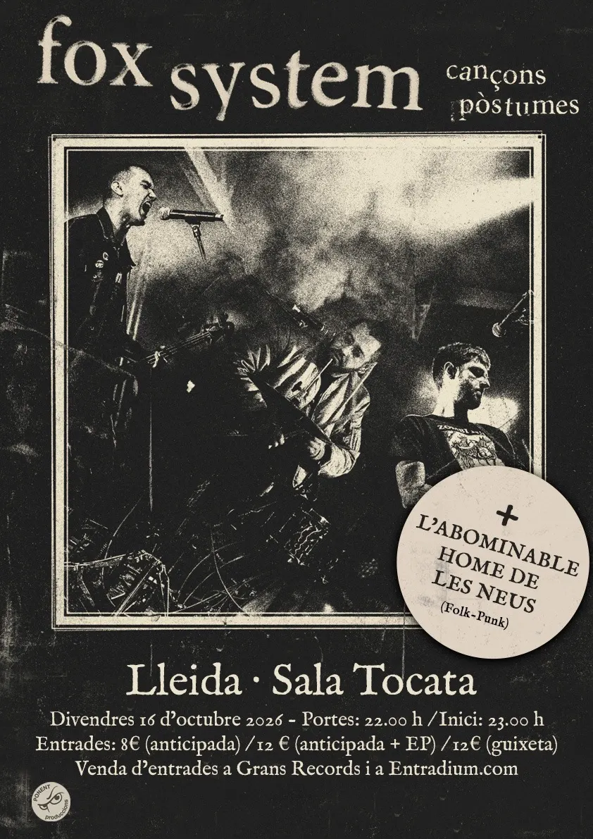 El trio rossellonenc Fox System presenta el seu nou EP “Cançons Póstumes” a la sala Tocata de Lleida