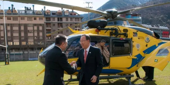 Ban Ki-moon assegura des d'Andorra que l'ONU 'respecta els processos d'autodeterminació'