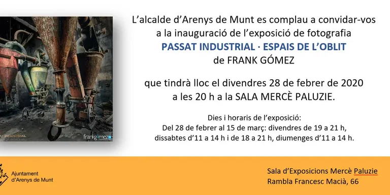 Arenys de Munt acull un mostra de fotografies d'espais industrials oblidats
