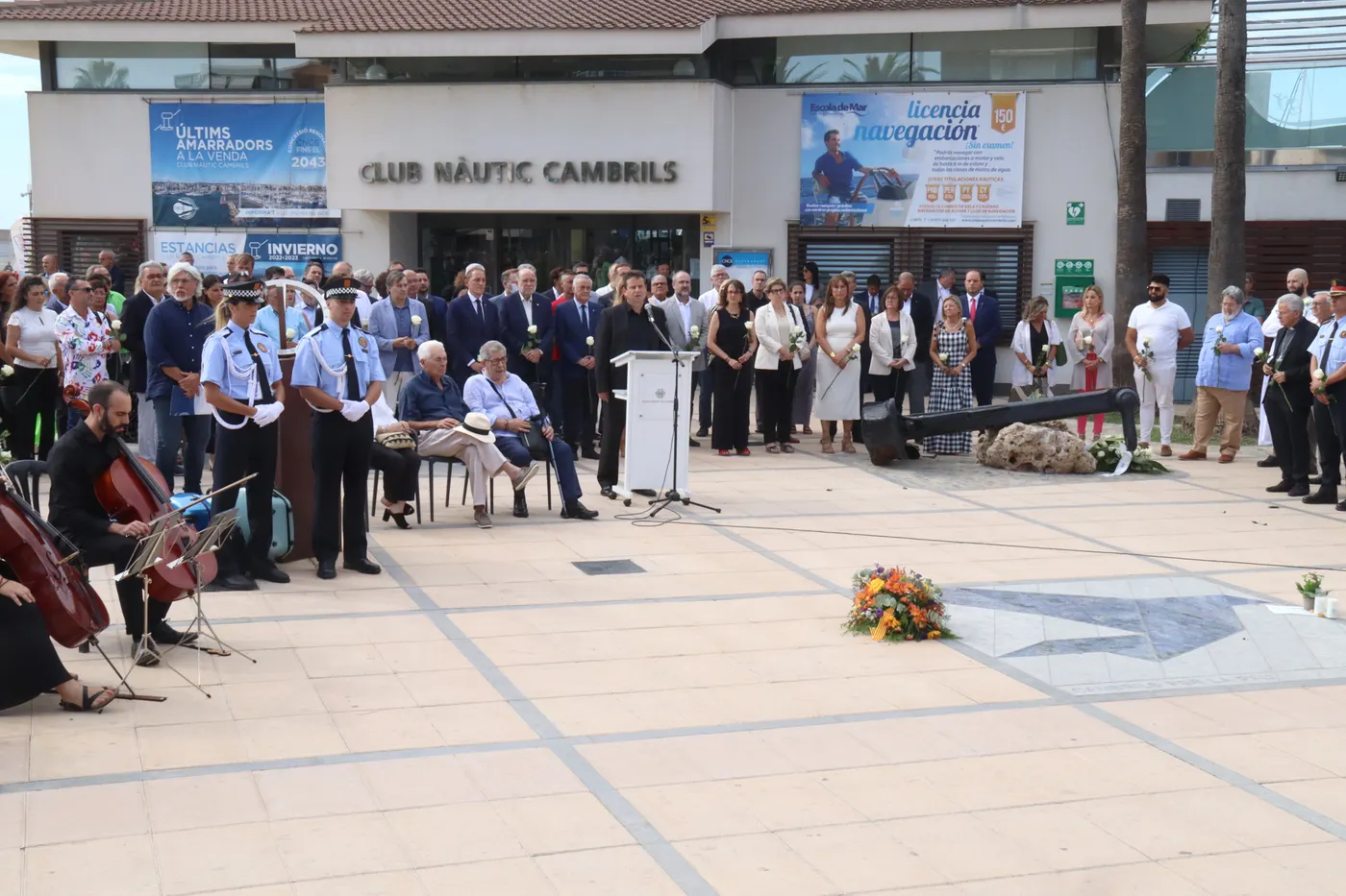 Imatge d'un moment de l'acte d'homenatge a les víctimes de l'atemptat de Cambrils del 18 d'agost del 2017.