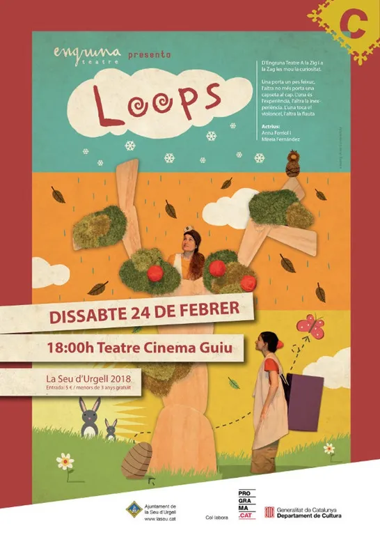 Engruna Teatre presenta a la Seu l'espectacle familiar 'Loops'