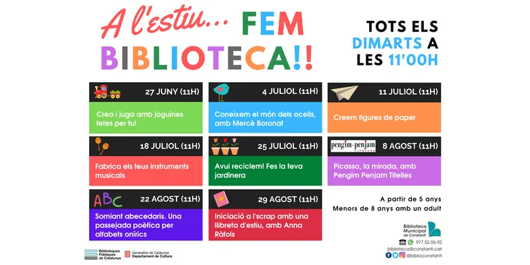 La Biblioteca Municipal de Constantí enceta el seu cicle d’activitats d’estiu