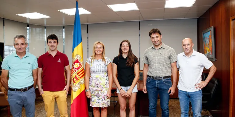 Recepció a Andorra a la piragüista Mònica Dòria