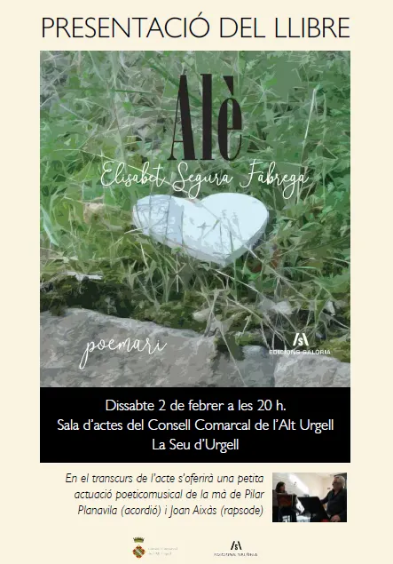 Elisabet Segura presenta a la Seu el poemari 'Alè'