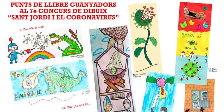 Llistat dels guanyadors del 7è concurs de Punts de Llibre 'Sant Jordi i el Coronavirus'