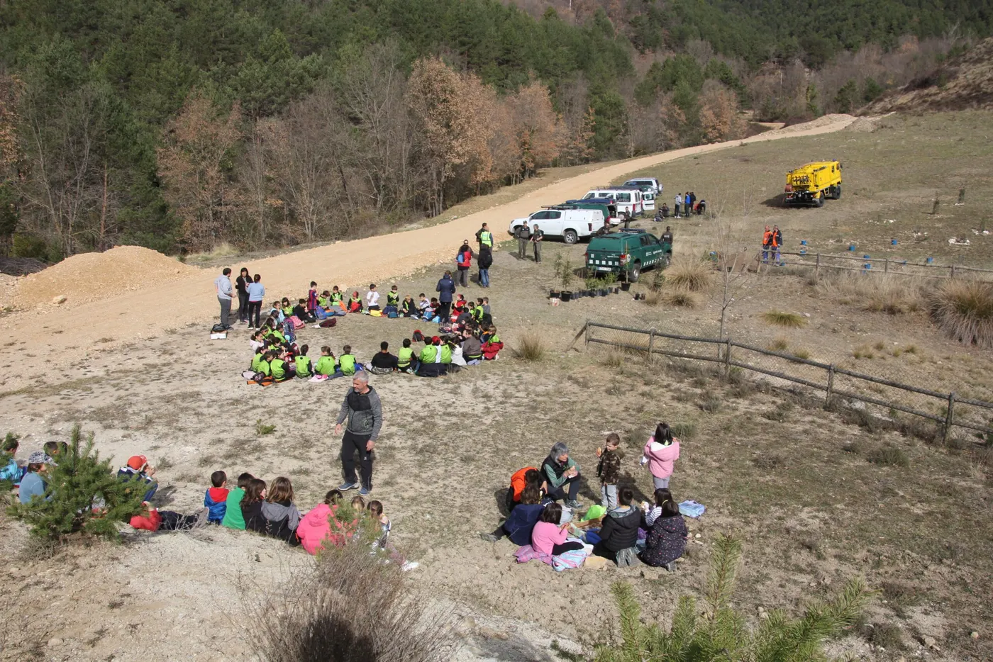 Més d'un centenar d'escolars del Solsonès participen avui a Guixers a la Festa de l'Arbre