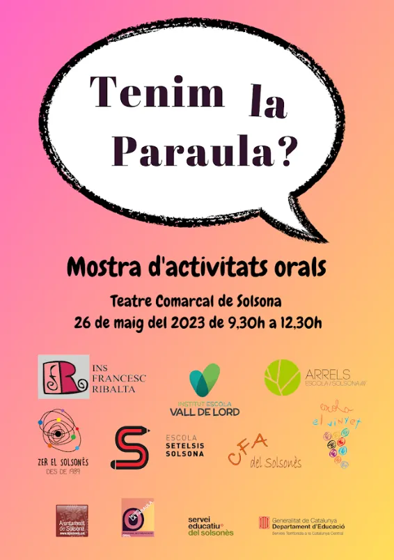 <strong>Solsona acollirà divendres la primera mostra d'activitats de llengua oral dels centres educatius del Solsonès</strong>