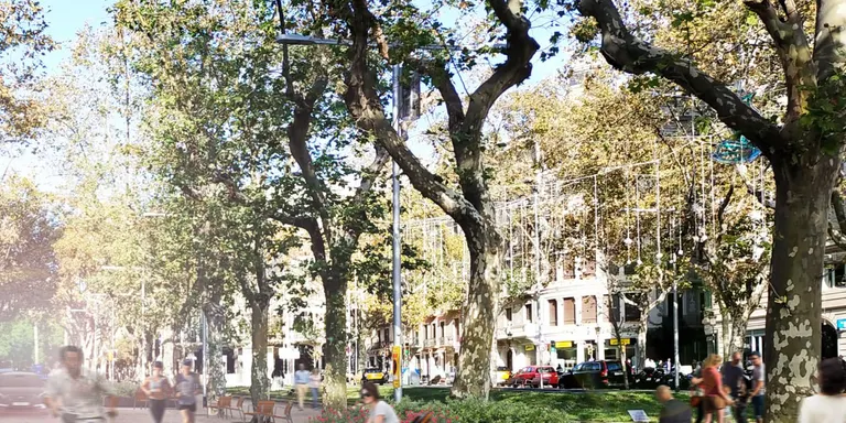 L'Ajuntament de Barcelona remodelarà els Jardinets de Gràcia transformant la calçada actual en una plataforma única