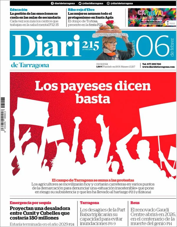 Cop d'ull als diaris d'aquest dimarts 6 de febrer