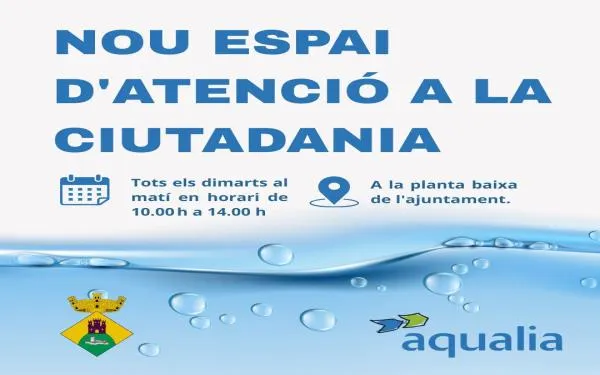 L’oficina d’atenció de l’empresa d’aigües de la Pobla de Montornès es trasllada a la planta baixa de l’Ajuntament