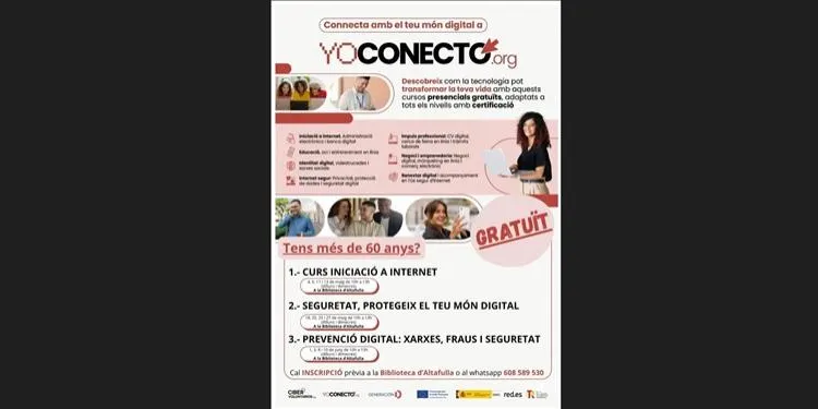 La Biblioteca d’Altafulla acull diversos cursos sobre coneixements digitals per a majors de 60 anys