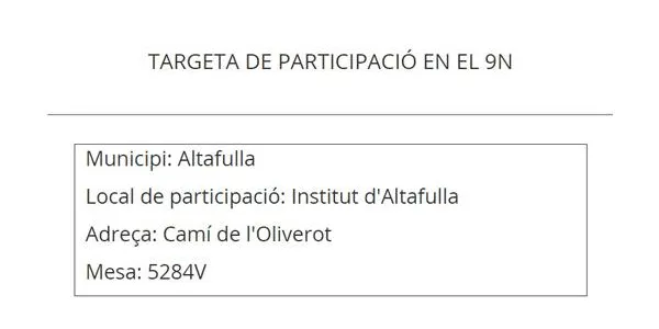 Els veïns i veïnes d’Altafulla disposaran d’urnes a l’Institut el proper 9 de novembre