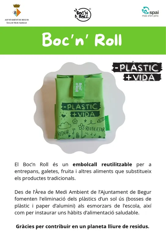 Un Boc’n’Roll per reduir els plàstics d’un sol ús als centres educatius