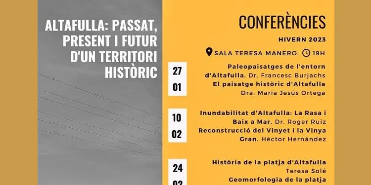 La 'Inundabilitat d'Altafulla. La Rasa i Baix a Mar" centra una nova sessió del cicle de conferències del Centre d'Estudis d'Altafulla