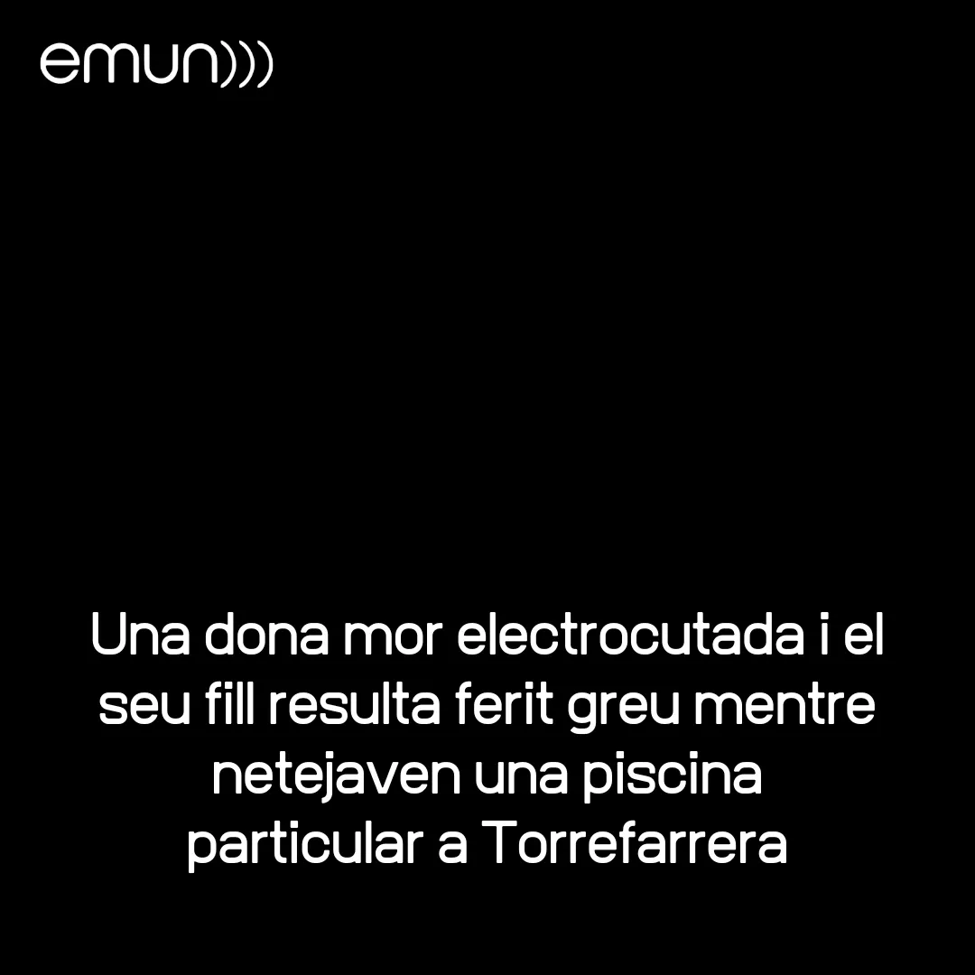 Una dona mor electrocutada i el seu fill resulta ferit greu mentre netejaven una piscina particular a Torrefarrera