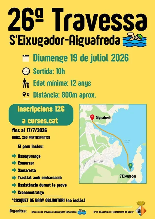 Begur obre les inscripcions per a la XXVI Travessa de S’Eixugador a Aiguafreda