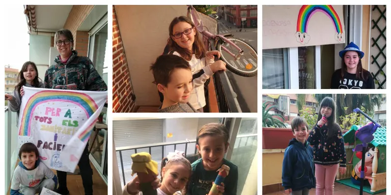 Infants, famílies i escoles fan possible la cantata amb Ràdio Pineda 'des del balcó"
