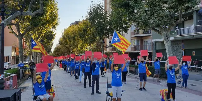 El Passeig de l’Estació celebra la manifestació de la Diada amb 400 persones