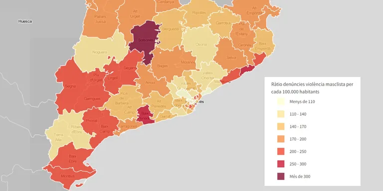 Els Mossos registren el 2022 un 13,3% més de denúncies per violència masclista, la dada més alta de l'última dècada
