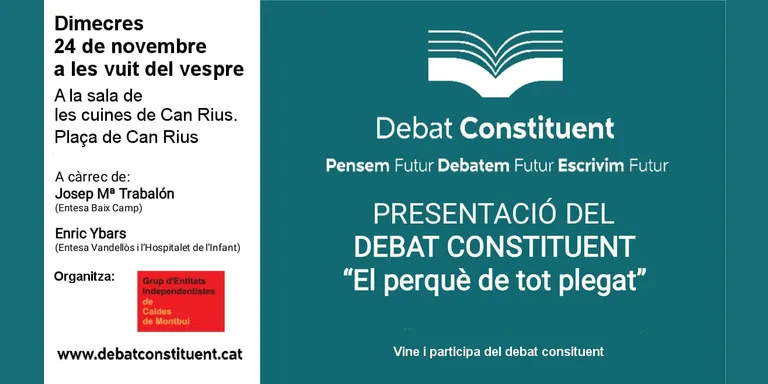 Les entitats independentistes de Caldes organitzen la primera sessió al municipi del Debat Constituent