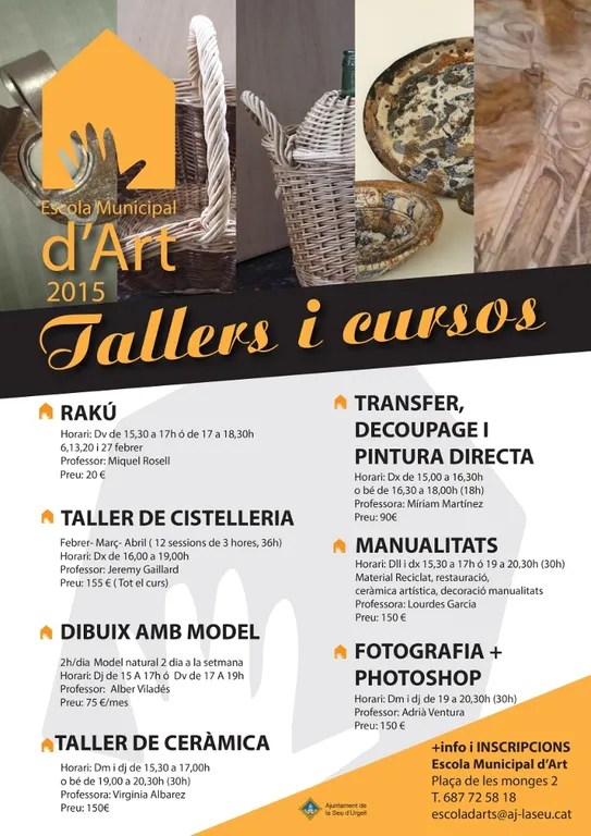 L'Escola Municipal d'Art de la Seu proposa una àmplia oferta de cursos