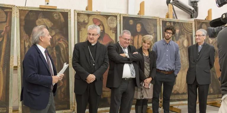 Restaurada una excepcional col·lecció de pintures sobre tela del segle XVI provinents de la Catedral de la Seu