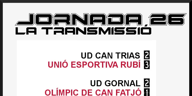 A PEU DE CAMP - JORNADA 26 dissabte