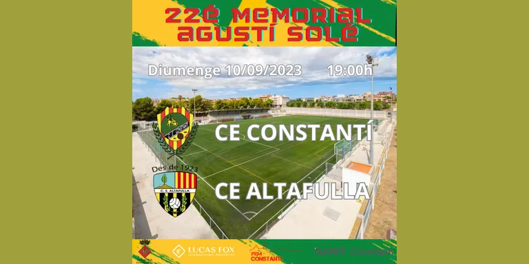 El CE Constantí tanca la pretemporada amb el 22è Memorial Agustí Solé