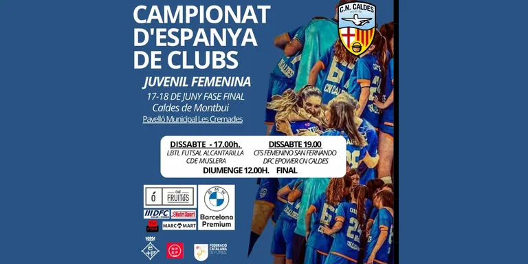 Caldes acull per primer cop la fase final del Campionat d'Espanya Juvenil femení de futbol sala, amb l'equip amfitrió entre els aspirants