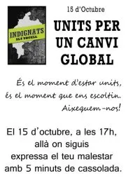 Cassolada a la Seu del col.lectiu Indignats Alt Urgell