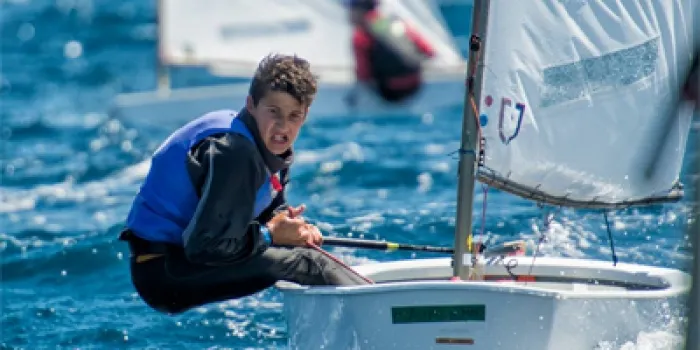 Max Rondeau participa aquest cap de setmana al Campionat d’Espanya d’Optimist