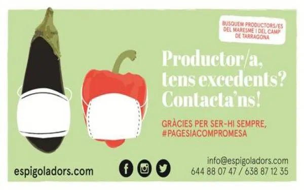 Crida als agricultors del Camp de Tarragona per a què cedeixin els seus excedents a una causa social