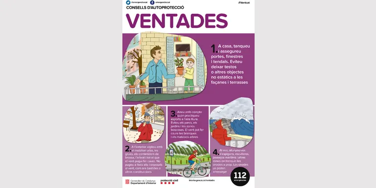 Caldes s'inclou a la zona d'alerta per fortes ventades