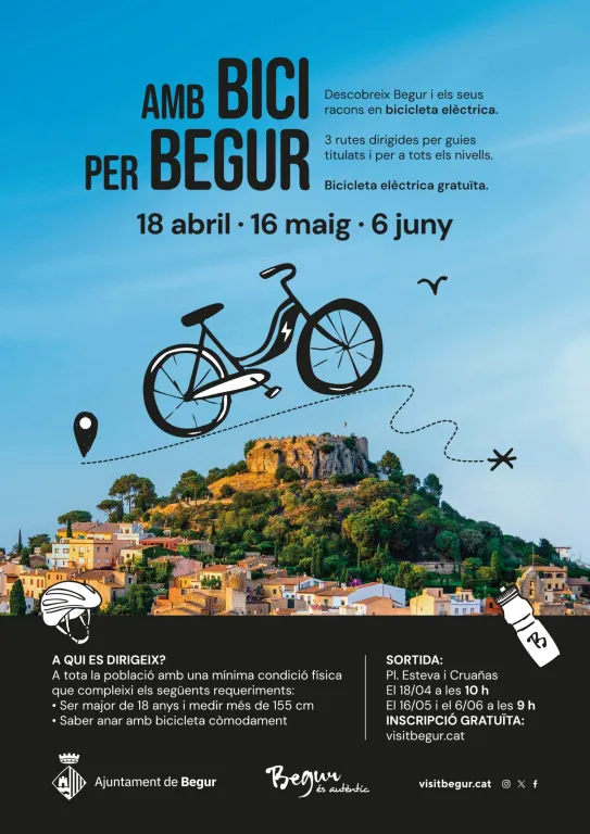 Begur impulsa noves rutes guiades amb bicicleta elèctrica aquesta primavera