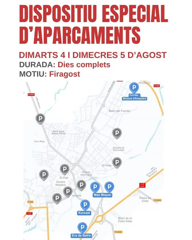 Valls amplia els aparcaments per Firagost