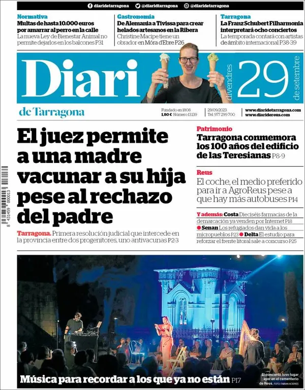 Això diuen els diaris aquest divendres 29 de setembre