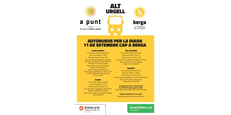 La concentració de l'Onze de Setembre a Berga ja ha omplert tots els trams