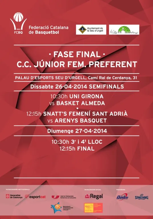 La Seu acull la final a 4 del Campionat de Catalunya Júnior Femení de bàsquet