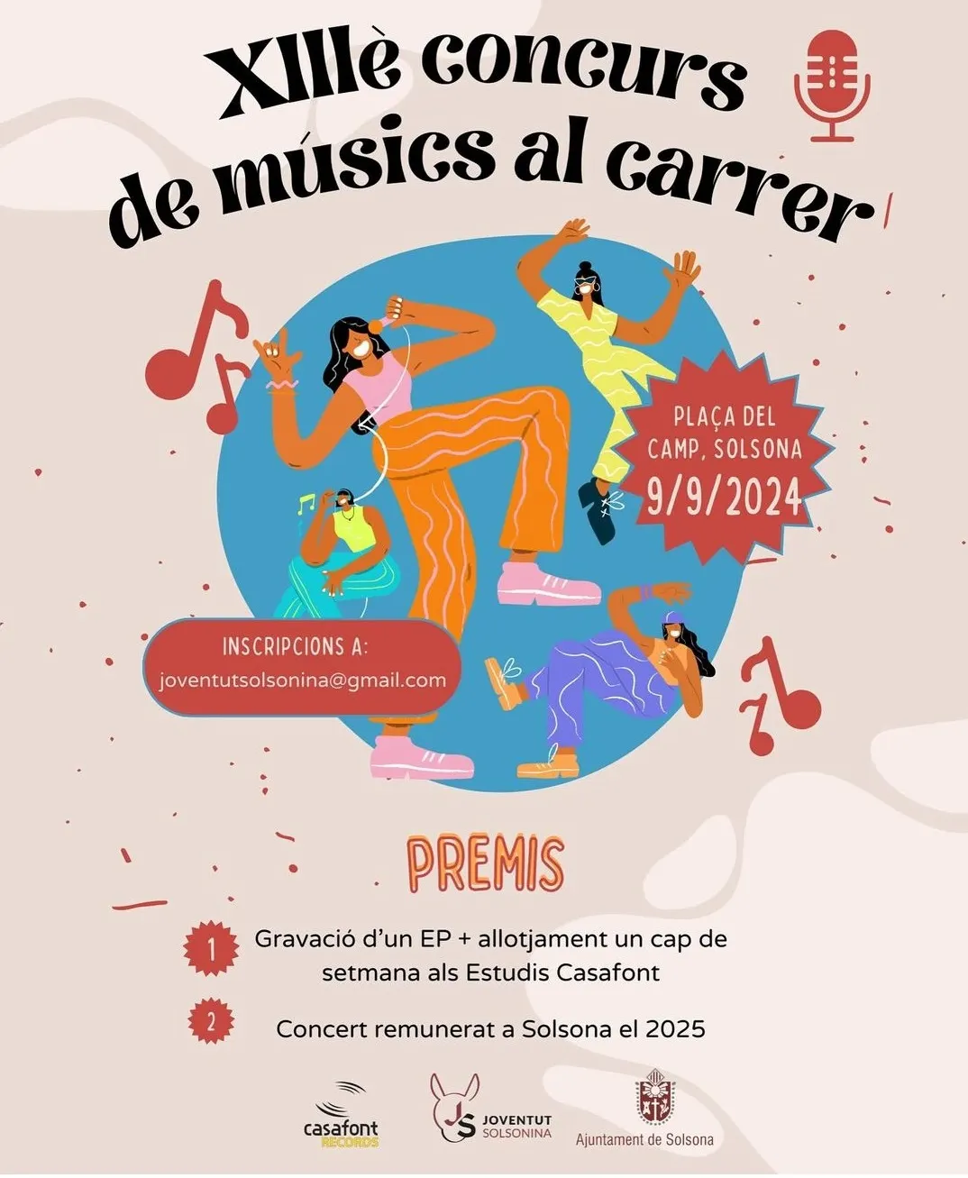 Joventut Solsonina obre les inscripcions al tretzè Concurs de músics al carrer