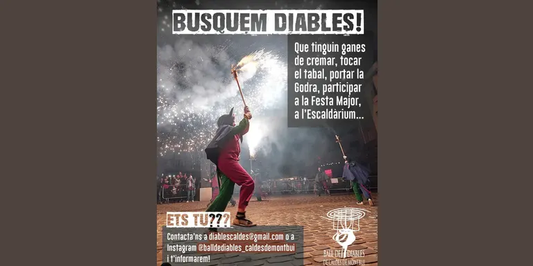 El Ball de Diables de Caldes obre el període d'inscripció a nous membres de la colla