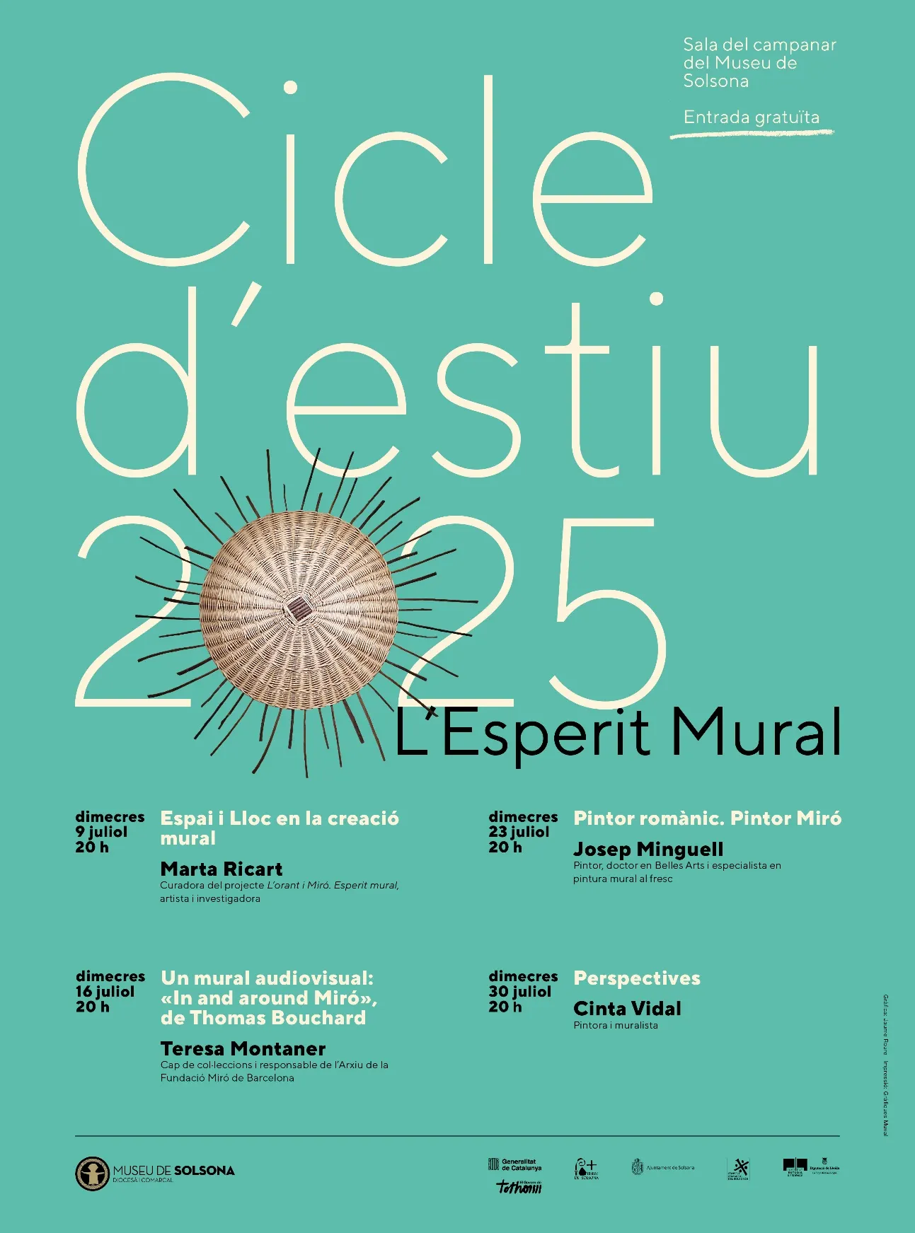 El Cicle d'Estiu del Museu de Solsona segueix el fil de l'exposició de Miró centrant-se en la creació i l'esperit mural