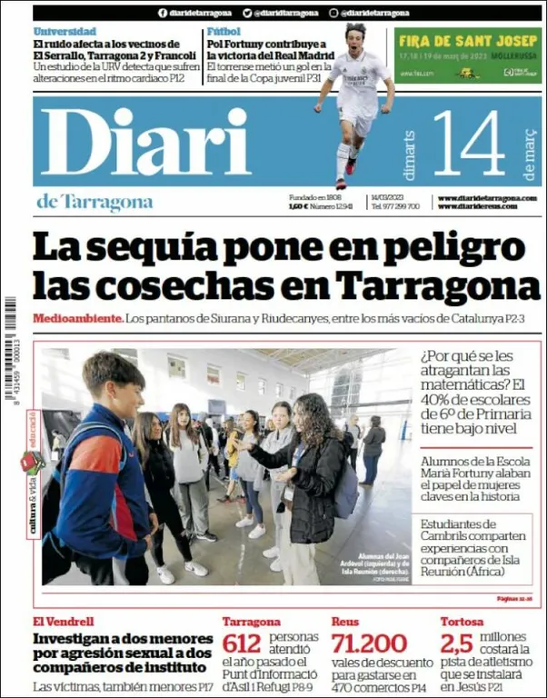 Consulta les portades dels diaris d'aquest 14 de març