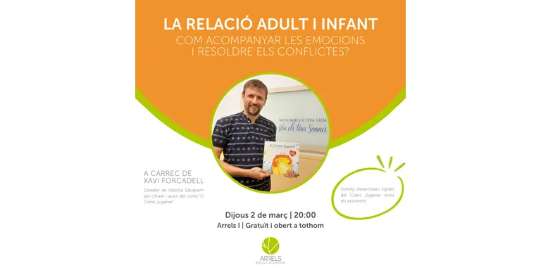 L'Escola Arrels Primària organitza una xerrada sobre acompanyament emocional i resolució de conflictes adreçada a les famílies