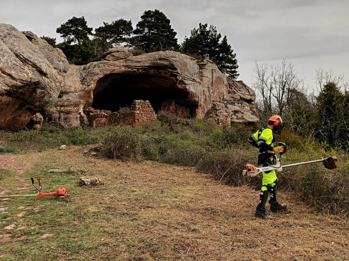 La brigada forestal del Pla d’Ocupació de la Diputació millora diversos espais protegits del Baix Camp