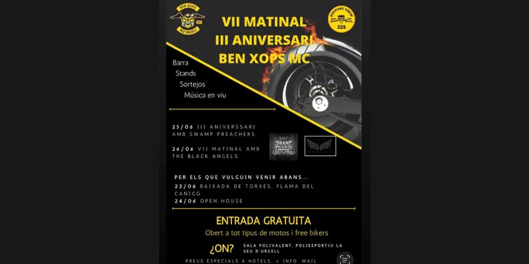 El Moto Club Ben Xops celebra la seva setena Matinal a la Seu d'Urgell