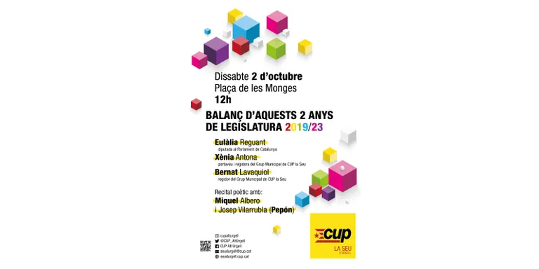La CUP de la Seu fa balanç de la primera meitat de la legislatura