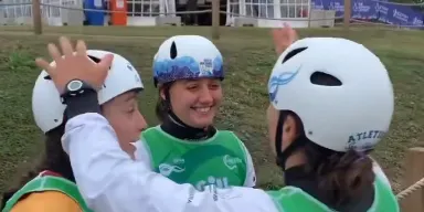 Els Mundials d'eslàlom i caiac cross arrenquen amb una plata de Sorribes, Chourraut i Arregui en patrulles