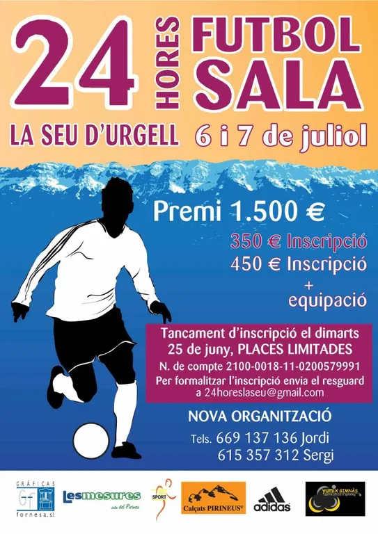 La Seu acollirà el 6 i 7 de juliol les 24 hores de Futbol Sala